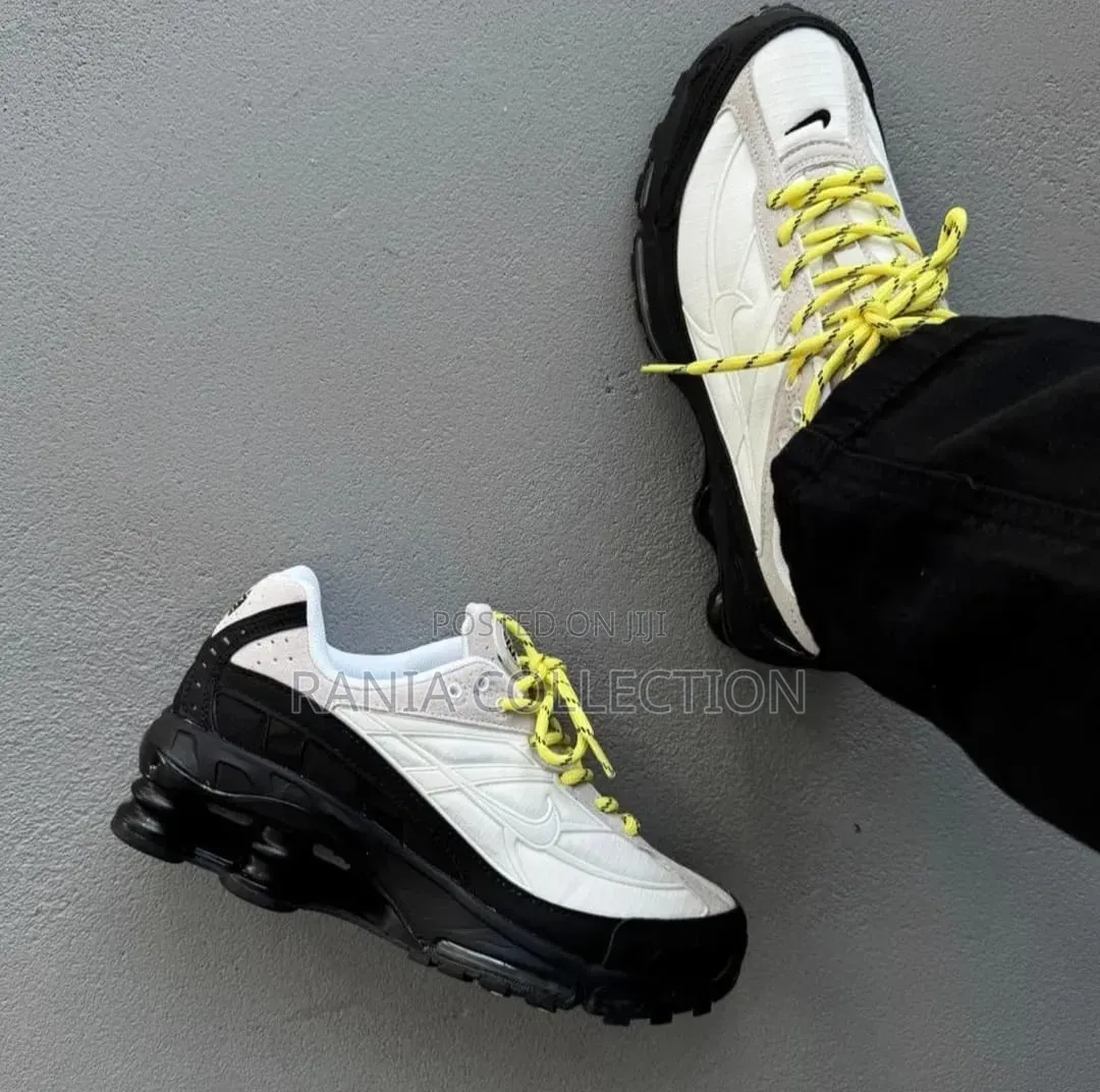 Black and White Nike Shox