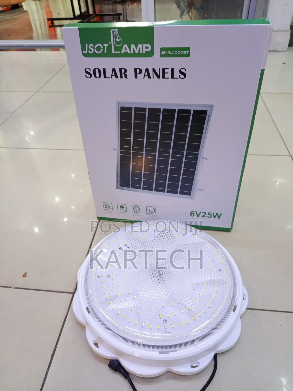 Jsot 500w Solar-Powered Indoor Ceiling Lamp