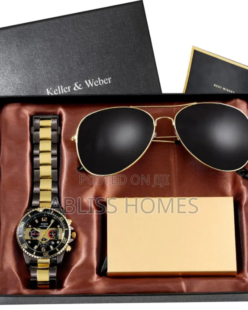 Men Gold Minimalist Luxury Gift Set