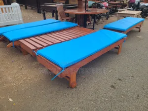 Daze Wooden Cushioned Sun Bed Loungers