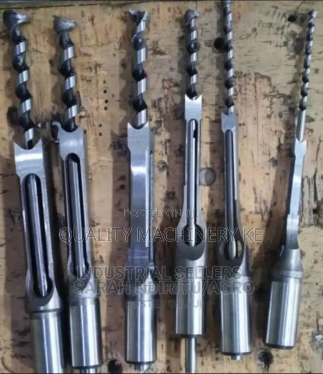 Professional Drill Mortise Sq Tenon Attachment +4 Drill Bits