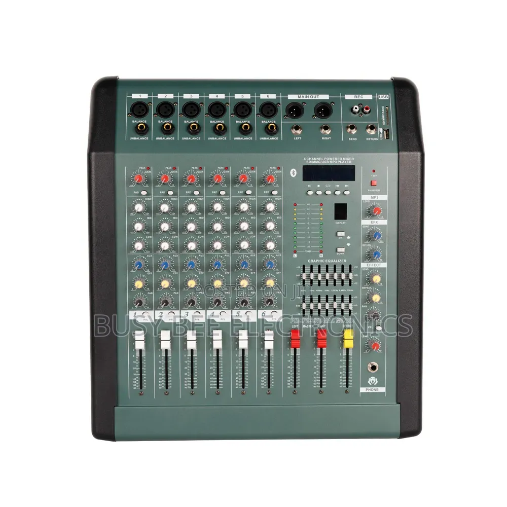 6-Channel 350w Power Mixer Amplifier