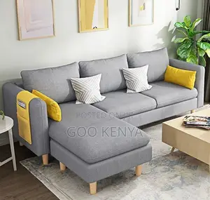 Home Sofa; Modern Fabric L Shaped Corner Sofa Set