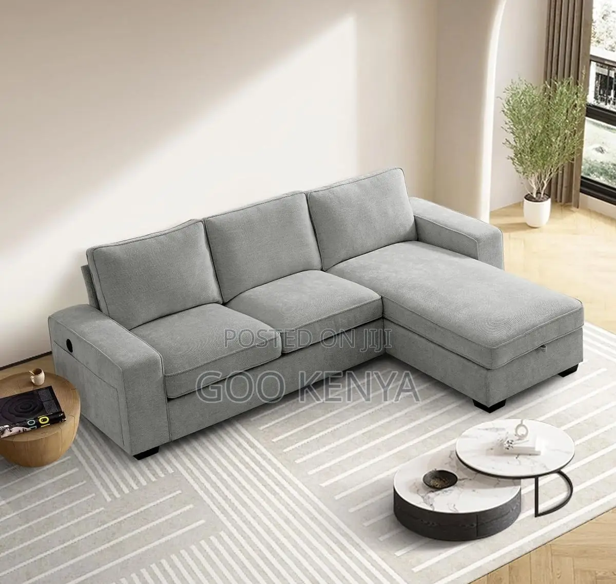 Home Sofa; Modern Fabric L Shaped Corner Sofa Set