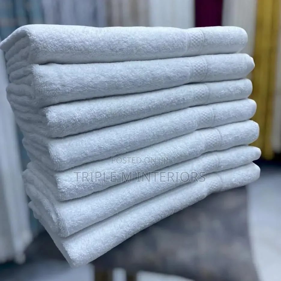 Hypoallergenic Everyday Comfort: 100% Organic White Cotton Towels