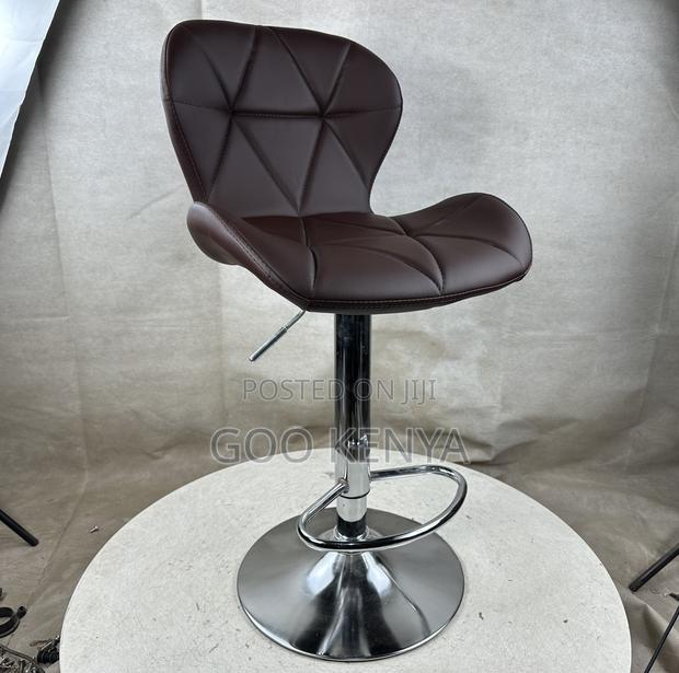 Kitchen Stool; Elegant Adjustable Faux Leather Kitchen Bar Stool - thumbnail 7