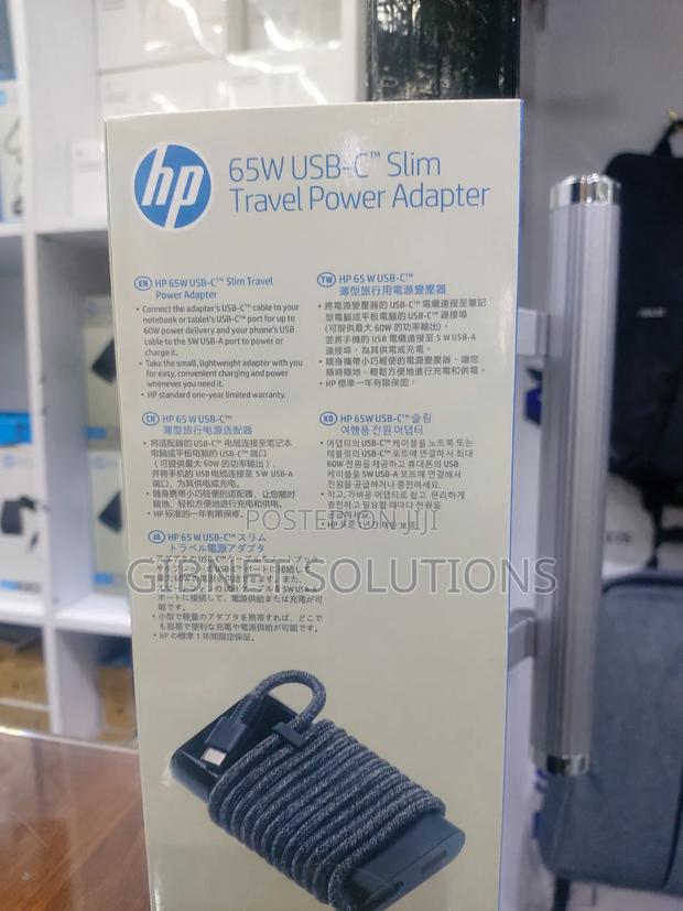 Hp 65w Usb-C Slim Travel Power Adapter Original - thumbnail 2