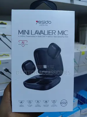 Yesido Kr21 Mini Wireless Lavalier Microphone - Black