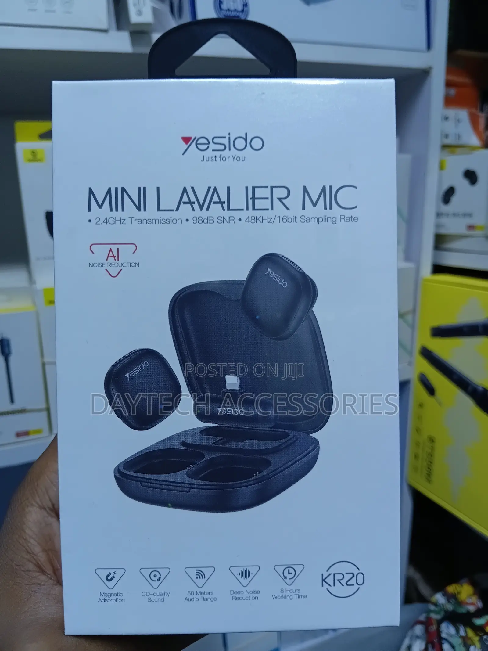 Yesido Kr20 Mini Wireless Lavalier Microphone for iPhone Plug-and-Play