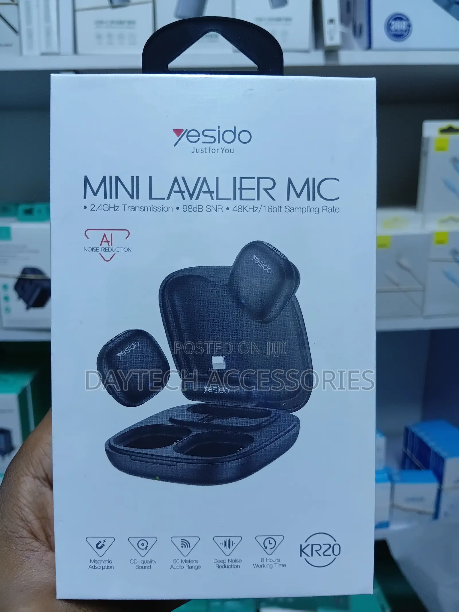 Yesido Kr20 Mini Wireless Lavalier Microphone for iPhone Plug-and-Play