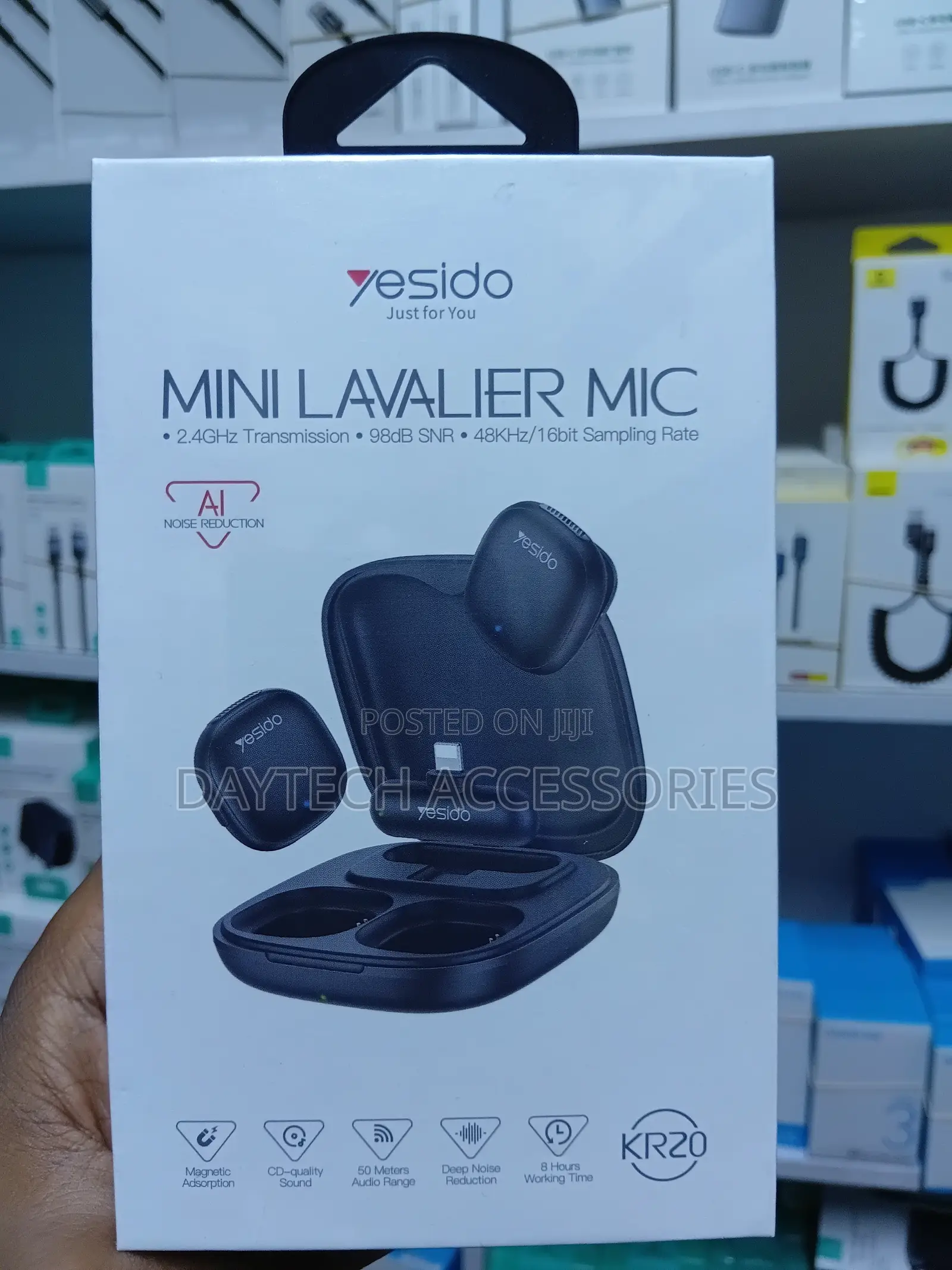 Yesido Kr20 Mini Wireless Lavalier Microphone for iPhone Plug-and-Play