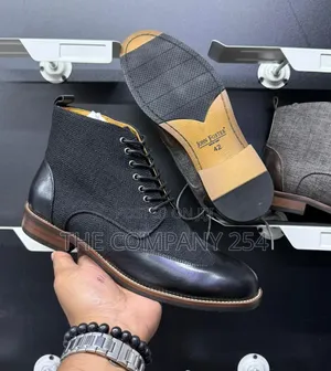 Quality Casual Leather John Foster Designer Low Rubber Sole Boots Shoe