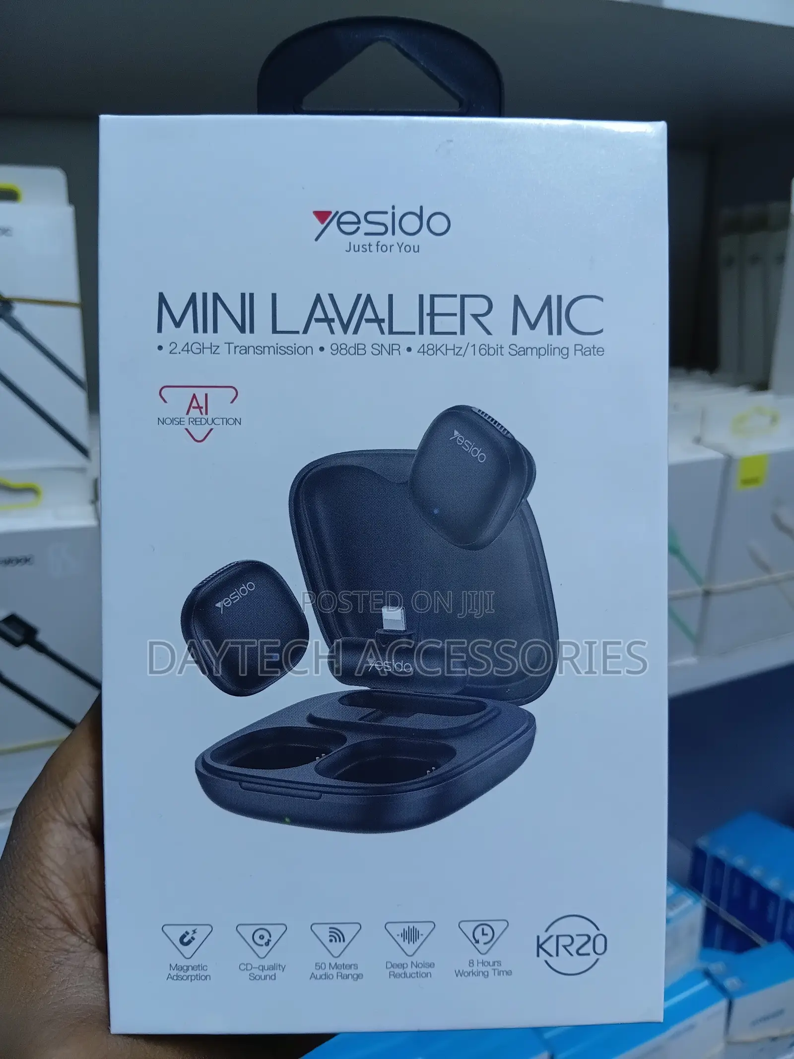 Yesido Wireless Microphone for iPhone With Ai Noise Reduction