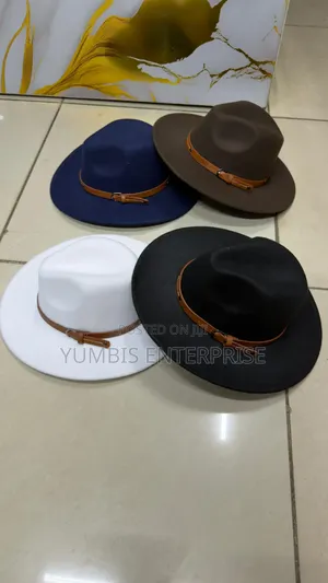 Stylish Fedora New Design With a Brown Belt Round Wide Brim Fedora