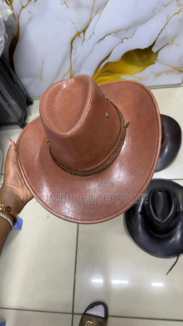 Pu Leather Adults Cowboy Hat - main view
