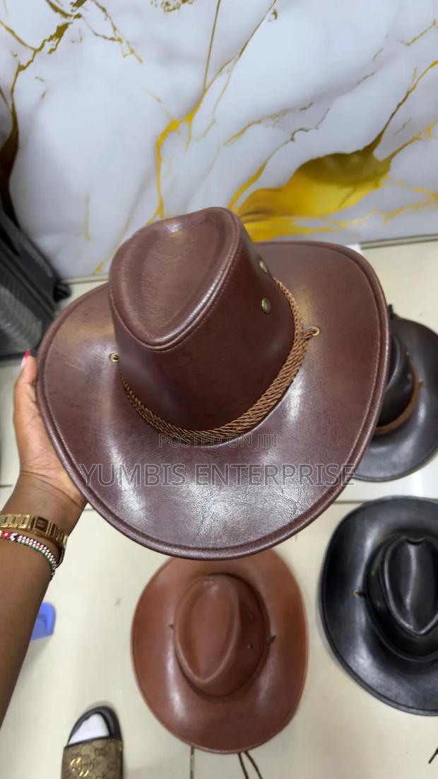 Pu Leather Adults Cowboy Hat - thumbnail 2