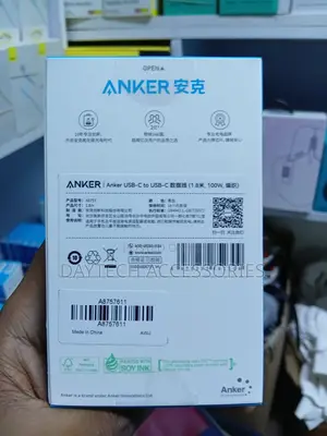Anker Usb-C to Usb-C Cable (Model A8757) With 100w Power Delivery.