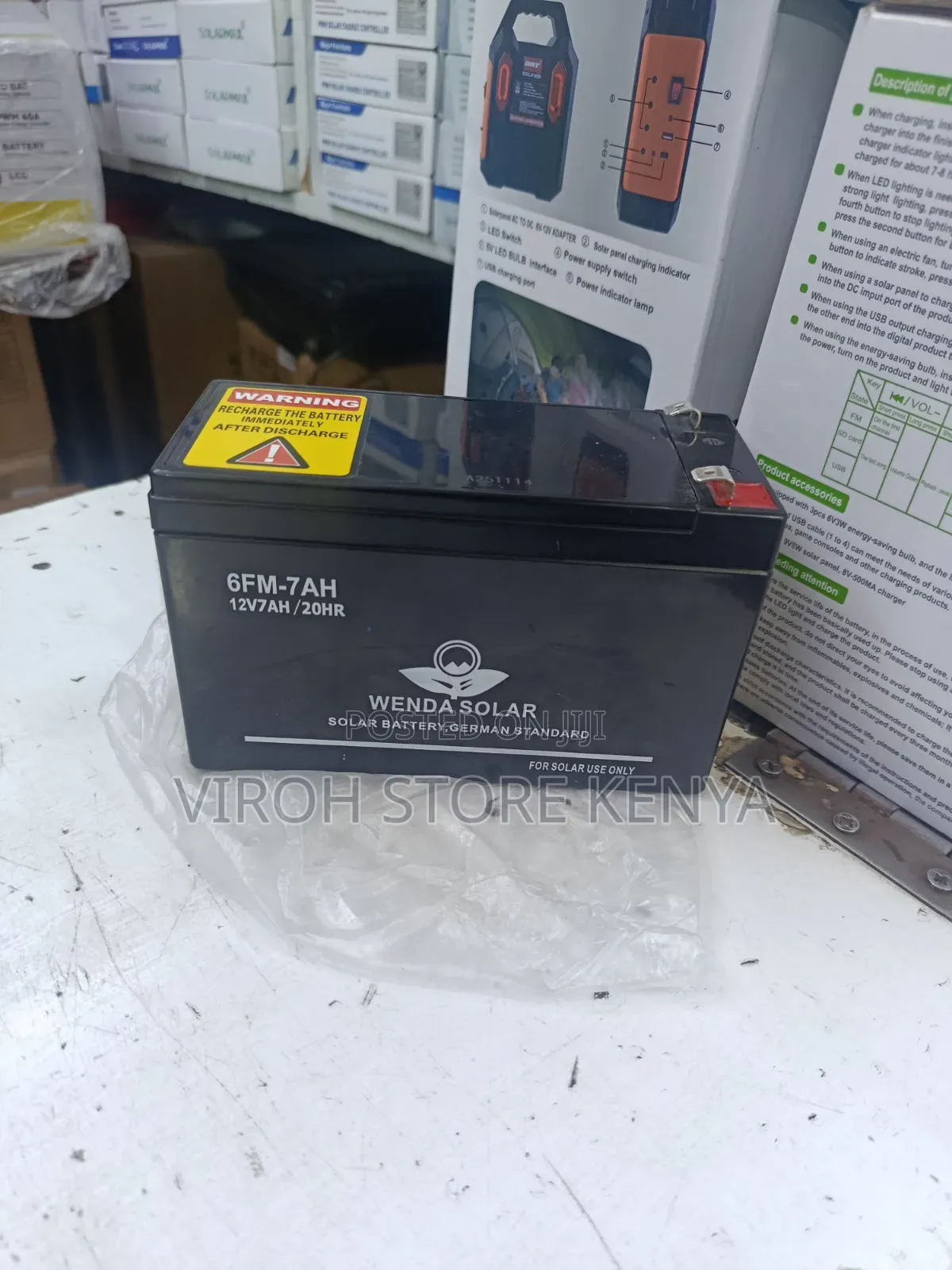 Wenda New Ups Battery/Solar Battery 12v 7ah