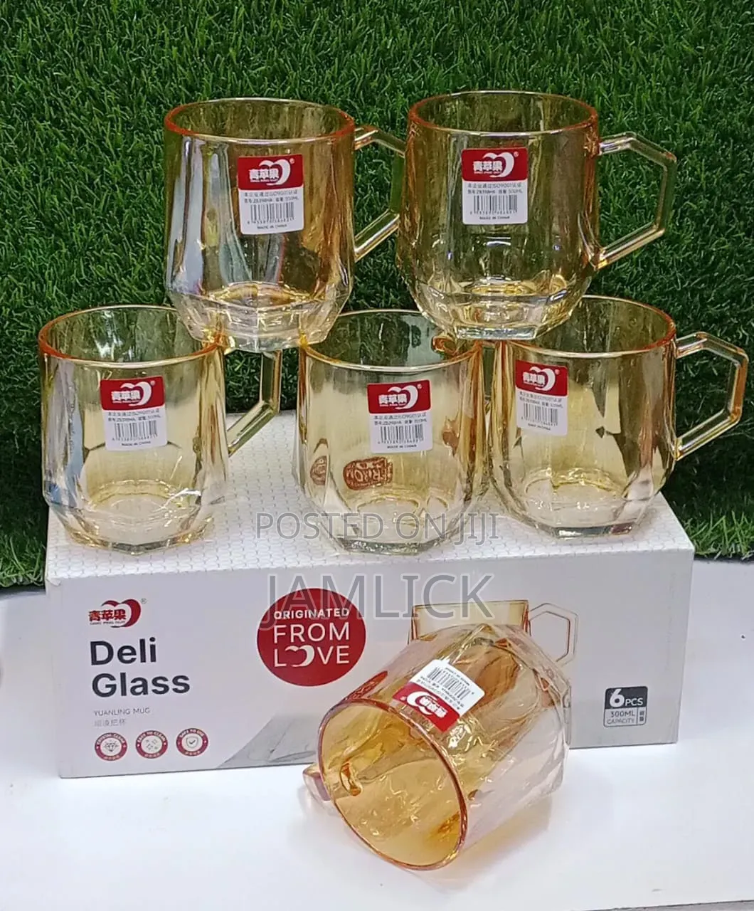 6pcs Gold Glass Set –Jf
