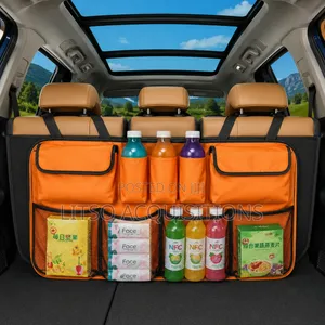 Premium Car Backseat Storage Bag With Cup Holders