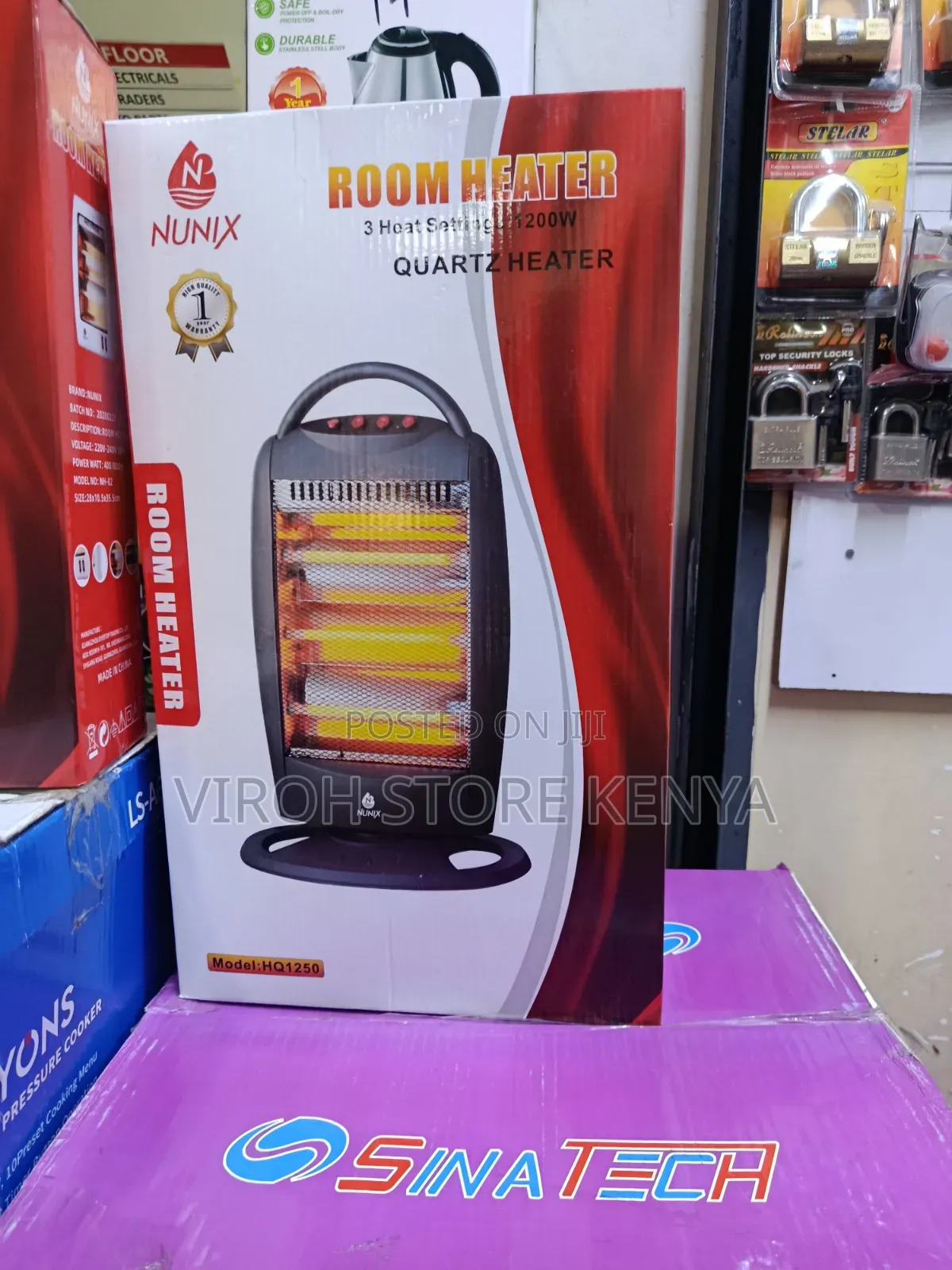 Rotating Nunix Room Heater 1200w Tube Heater
