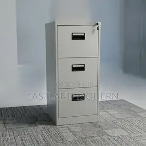 Modern 3 Drawer Metallic Cabinet