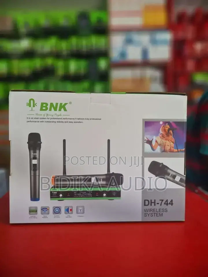 BNK Dh-744 Wireless Microphone System – 2 Channel Uhf