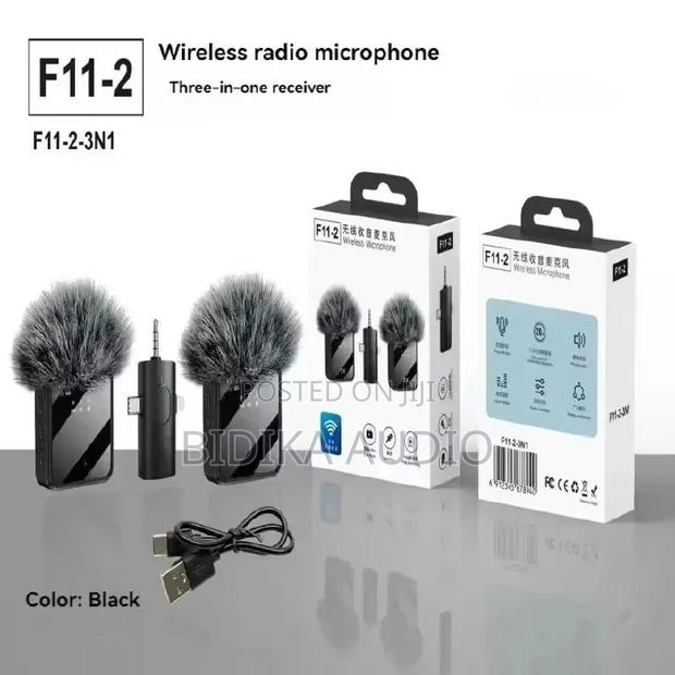 3in1 Wireless Lavalier Lapel Microphone With Noise Reduction