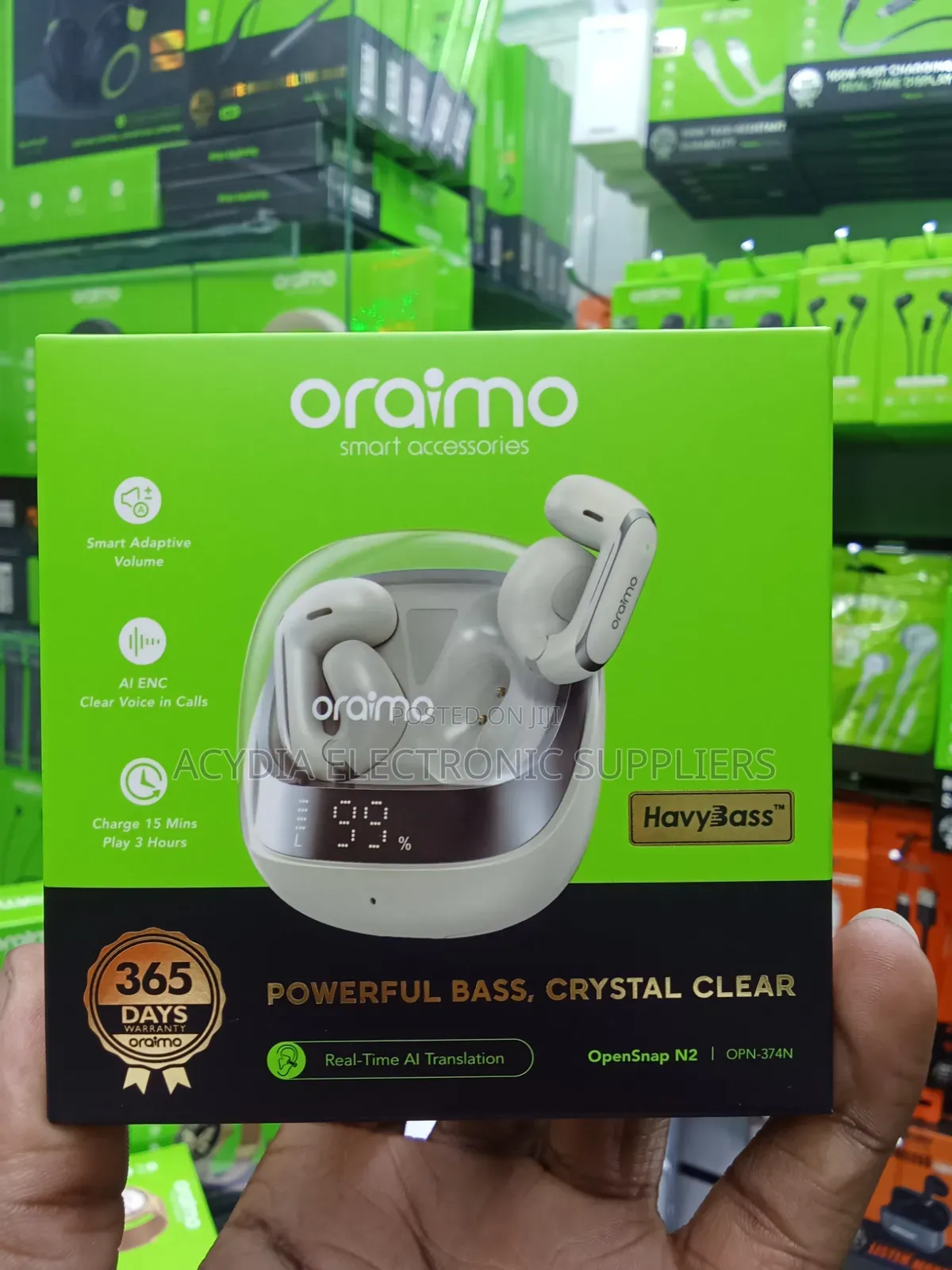 Oraimo Opensnap N2 Opn-374n Open Ear Bluetooth Earbuds