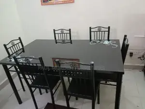 Dt-6-Seater Black Dining Set - Ready Available