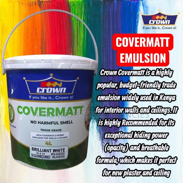 Crown Cover Matt Emulsion 4 LTR