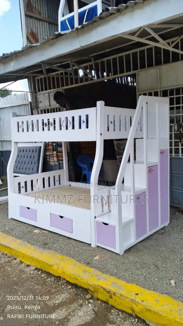 S-Shaped Staircased Double Decker With Drawers