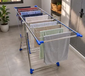 *Heavy Duty Big Size Portable Stainless Steel Cloth Drying Rack