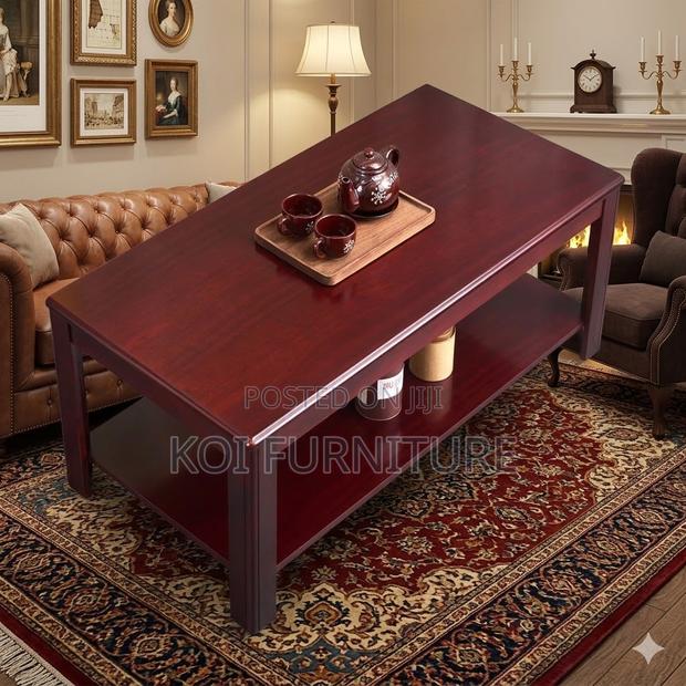 Coffee Table; Mahogany Executive Louisene Coffee Table - thumbnail 4