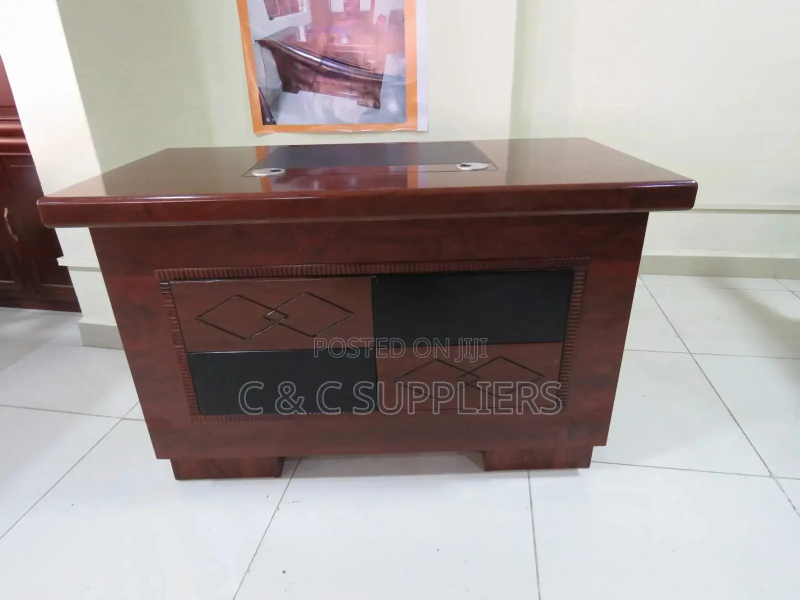 Modern Executive Desk With Drawers-120cm