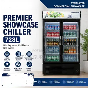 Premier Showcase Display Chiller / Upright Glass Door Refrigerator
