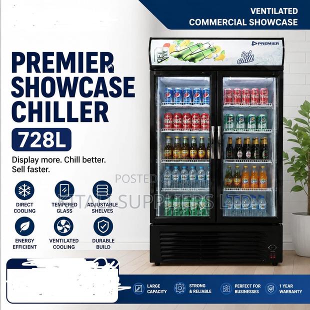 Premier Showcase Display Chiller / Upright Glass Door Refrigerator