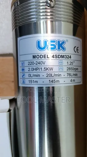 2hp Usk Electric Submersible Pump/150m Head Submersible Water Pump