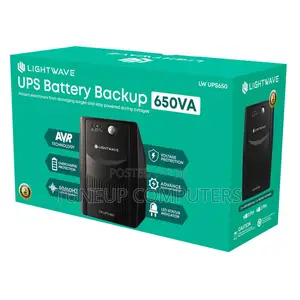 Lightwave Ups | 650va | Line-Interactive | 360w | Avr | 3-Pin Output |