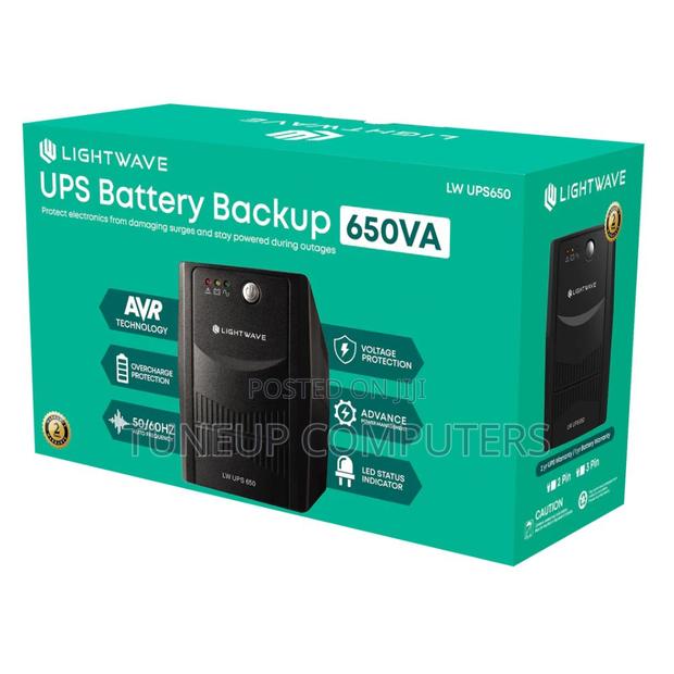Lightwave Ups | 650va | Line-Interactive | 360w | Avr | 3-Pin Output |