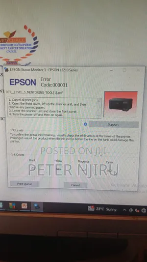 L3210/L3250/L3110 Error Code :00003 Service and Maintenance