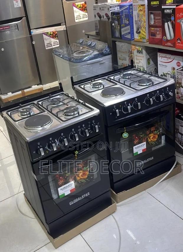 Black 50*55 Globalstar Jet 3+1 Standing Cooker With Electric Oven