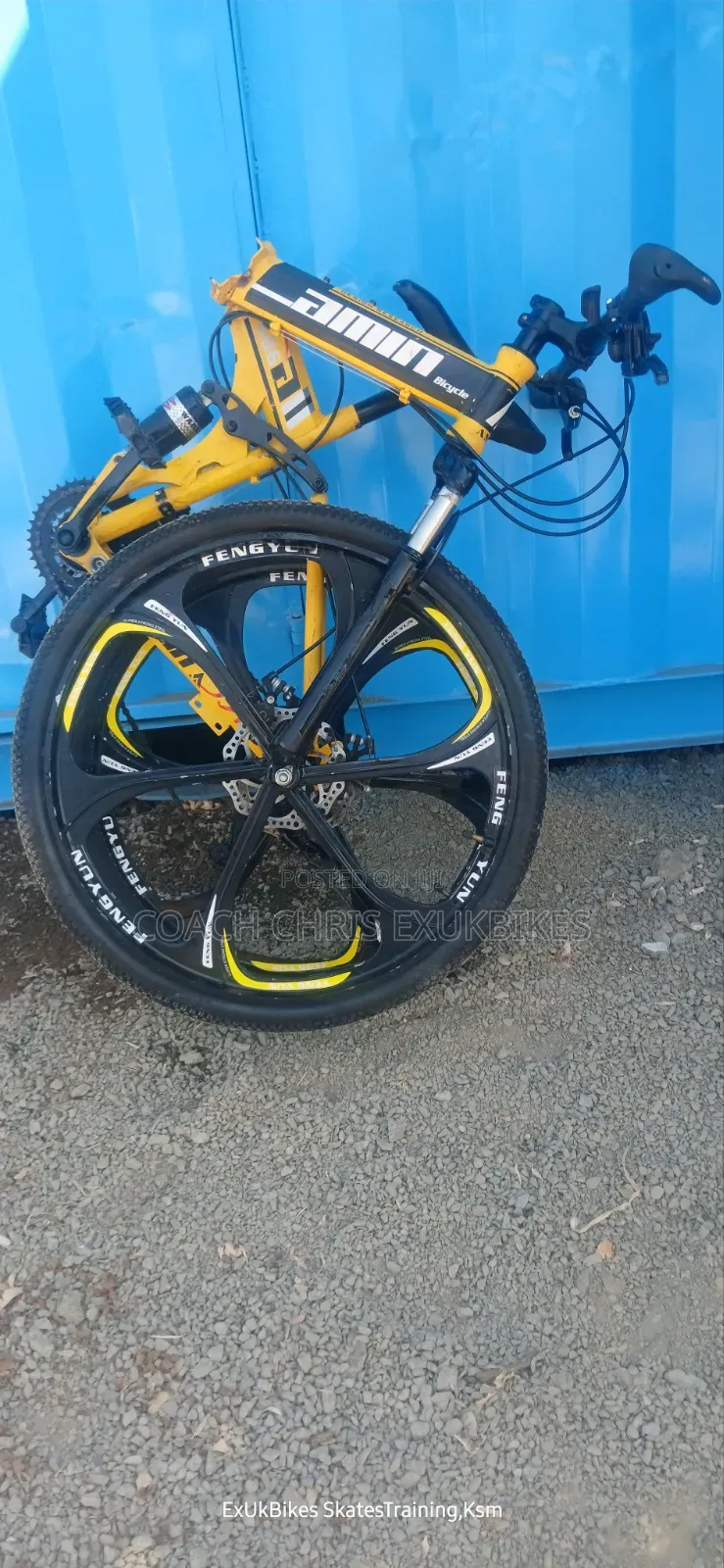 Ex Uk Folding Bike W/ Original Non Breaking Chrome Sports Rims