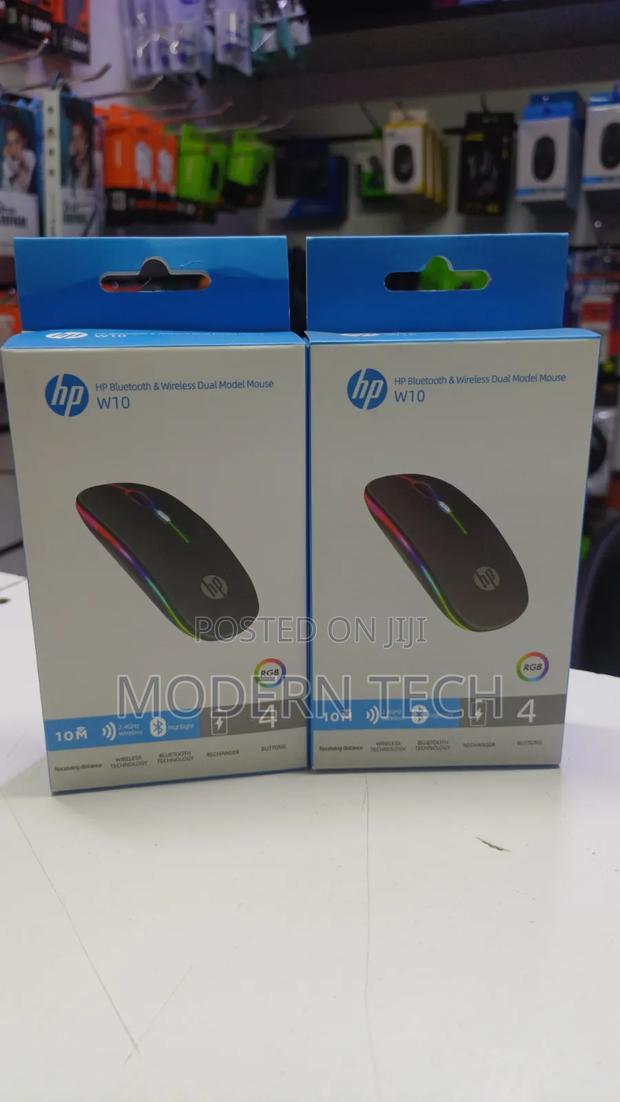 Hp W10 Rechargeable Wireless Optical Mouse With Bluetooth
