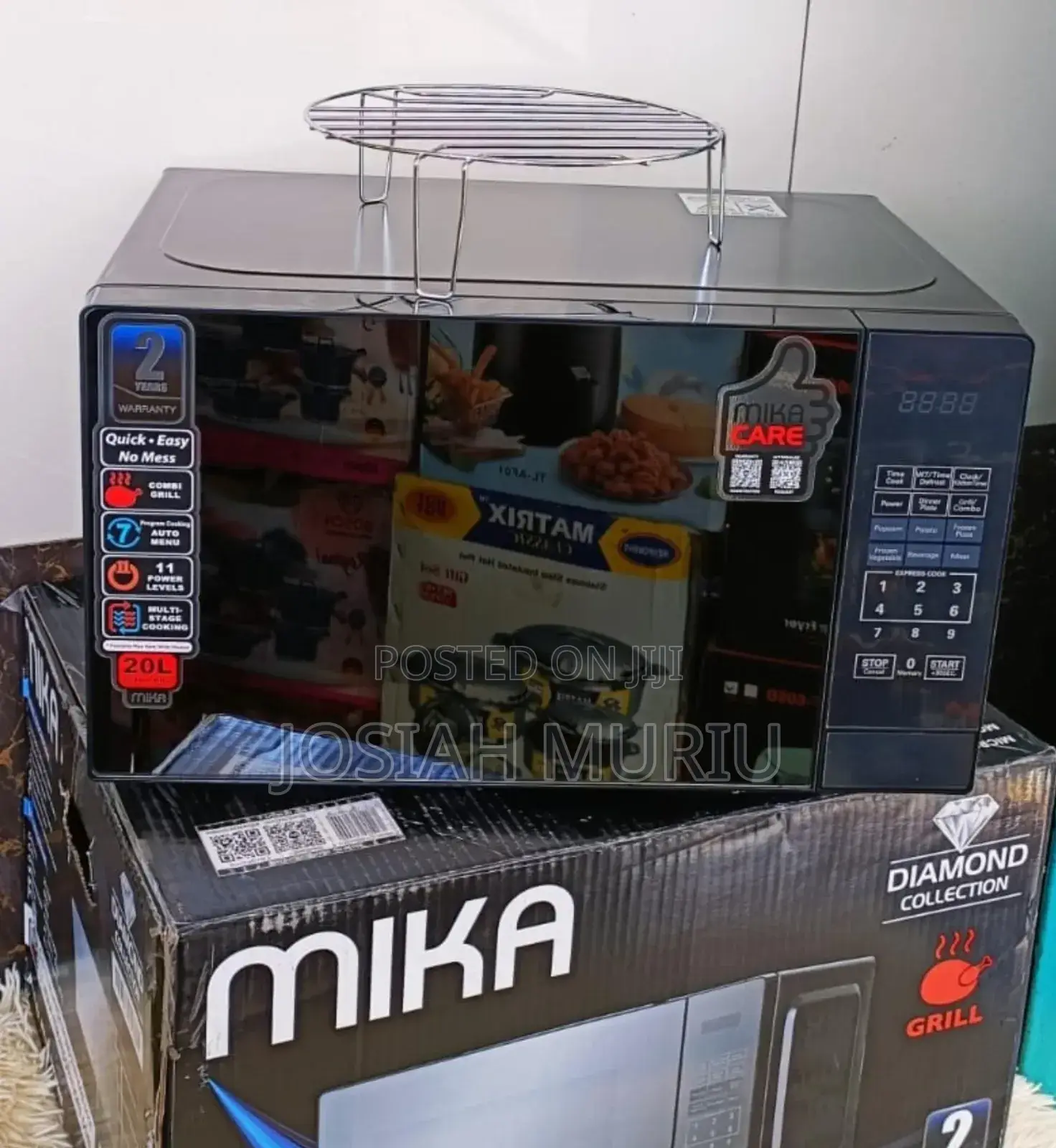 Mika Microwave Oven Grill 20ltr With 1000w Grill Silver