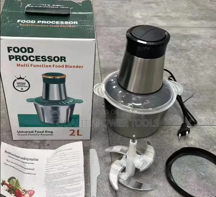 *2l Stainless Steel Electric Food Chopper Processor and Meat