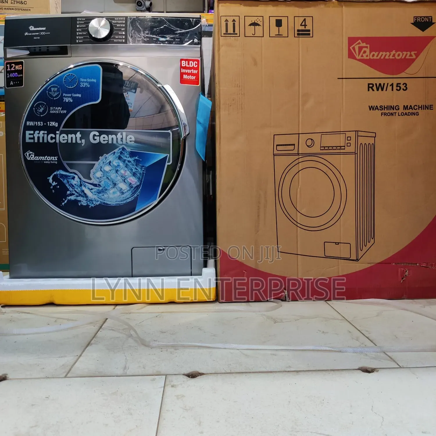 *Ramtons Front Load Fully Automatic 12kg Wash and Spin 1400rpm - Rw153
