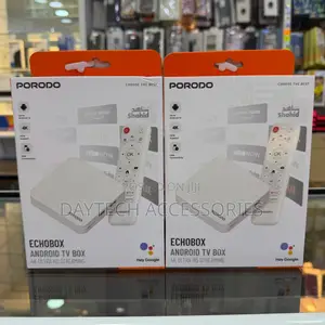 Porodo Echobox Android Tv Box With Ultra Hd Streaming - White