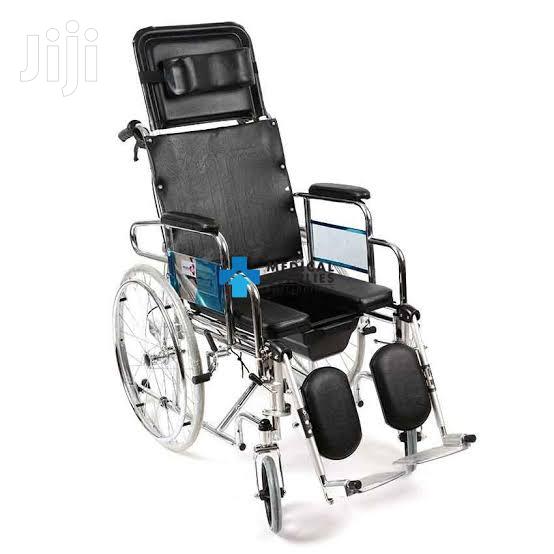 Reclining Wheel Chair With Commode - main view