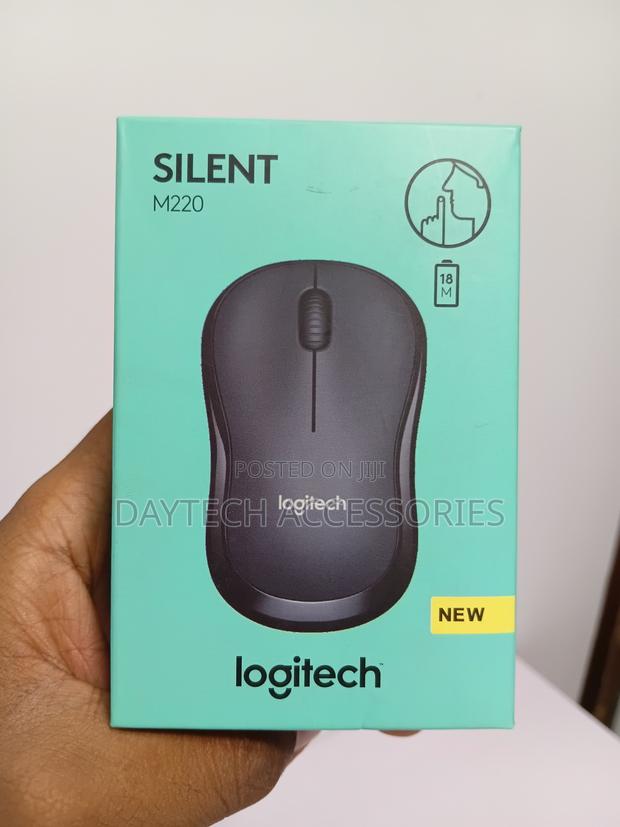 This Is a Logitech M220 Silent Wireless Mouse With Sleek Black Design - thumbnail 2